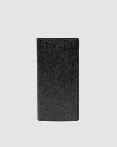 Louis Vuitton Aerogram Portefeuille Brazza NM Bi-fold Coin Purse Large Black