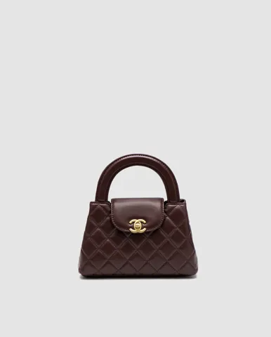 Chanel Kelly Bag Shiny Aged Calfskin Burgundy & Gold Hardware