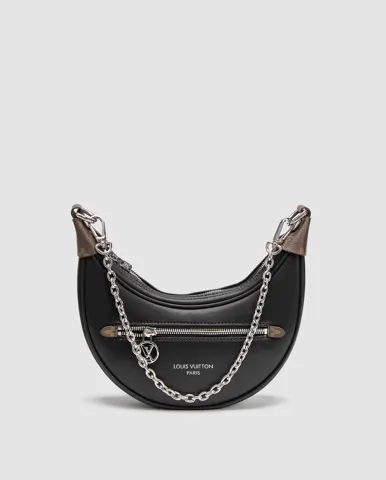 Louis Vuitton Loop Handbag Monogram Black/Canvas with Silver