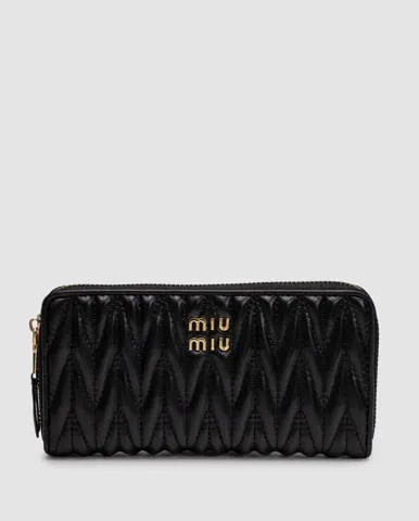 Miu Miu Large Matelassé Nappa Leather Black (інший надпис)