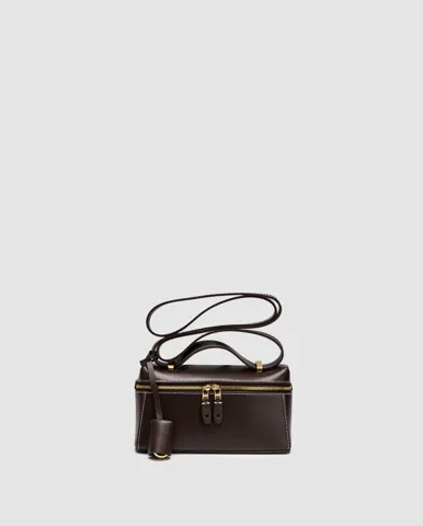 Loro Piana Extra Bag L19 Chocolate Leather