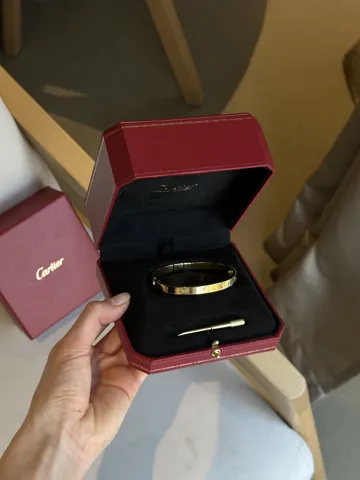 Cartier Love 4 Diamond 18k Yellow Gold Bracelet 16