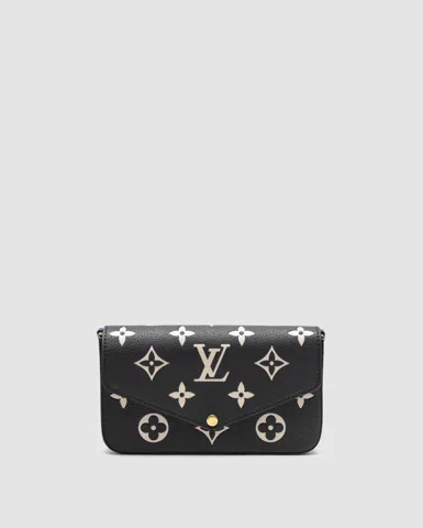 Louis Vuitton Félicie Pochette Bag Black/Beige