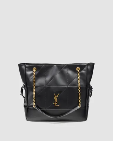 Saint Laurent Jamie Shopping Leather Tote Bag in Black
