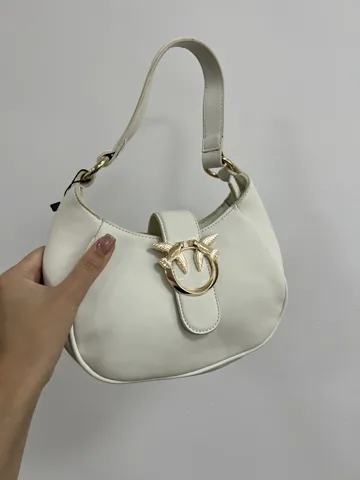 Pinko Mini Brioche Bag Hobo White