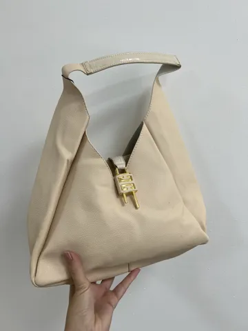 Givenchy G-Hobo Medium Leather Cream