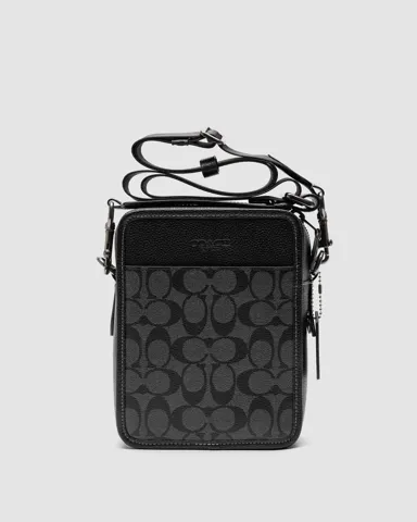 Coach Charter Crossbody 24 In Signature Canvas Grey
